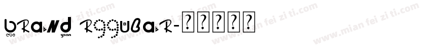 brand rggular字体转换